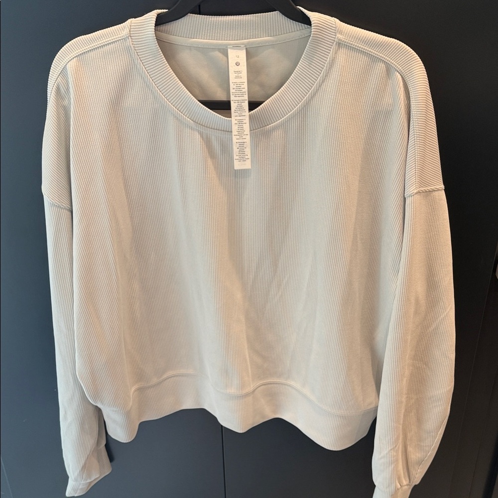 Lululemon Athletica Cream Ribbed Sweatshirt